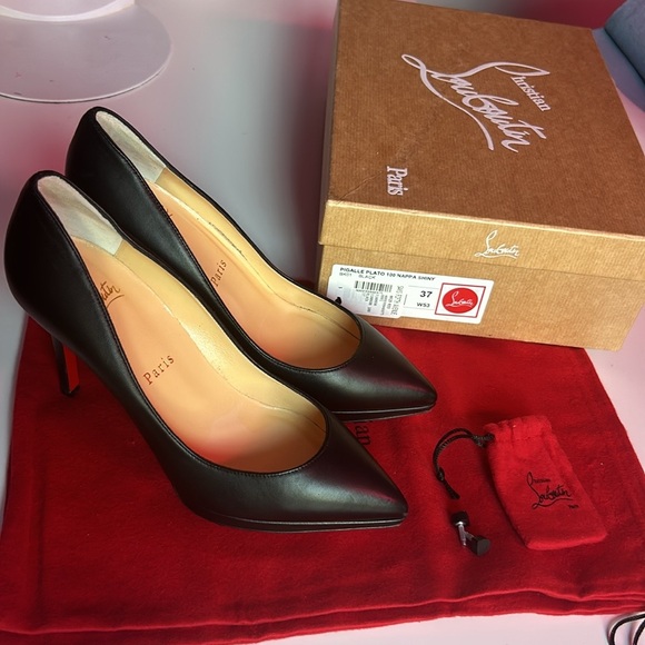 Christian Louboutin Plato 100 Napa shiny black leather platform - Picture 1 of 14